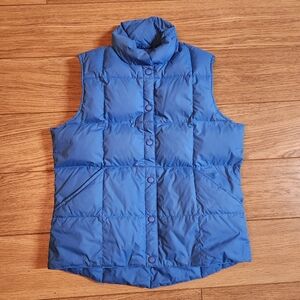 Lands' End Down Puffer Vest Blue Small